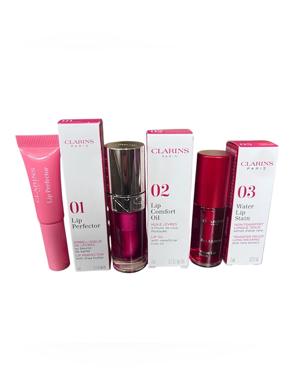 Clarins Paris 3-Piece Lip Bundle – New in Box